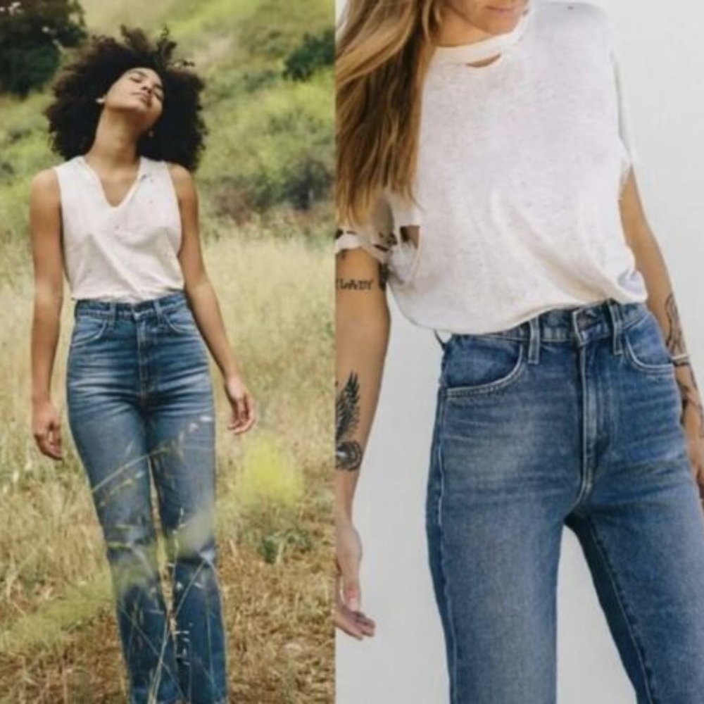 Willie + Imogene Sophie Jeans USA Made Raw Hem New NWOT Mid - High Rise